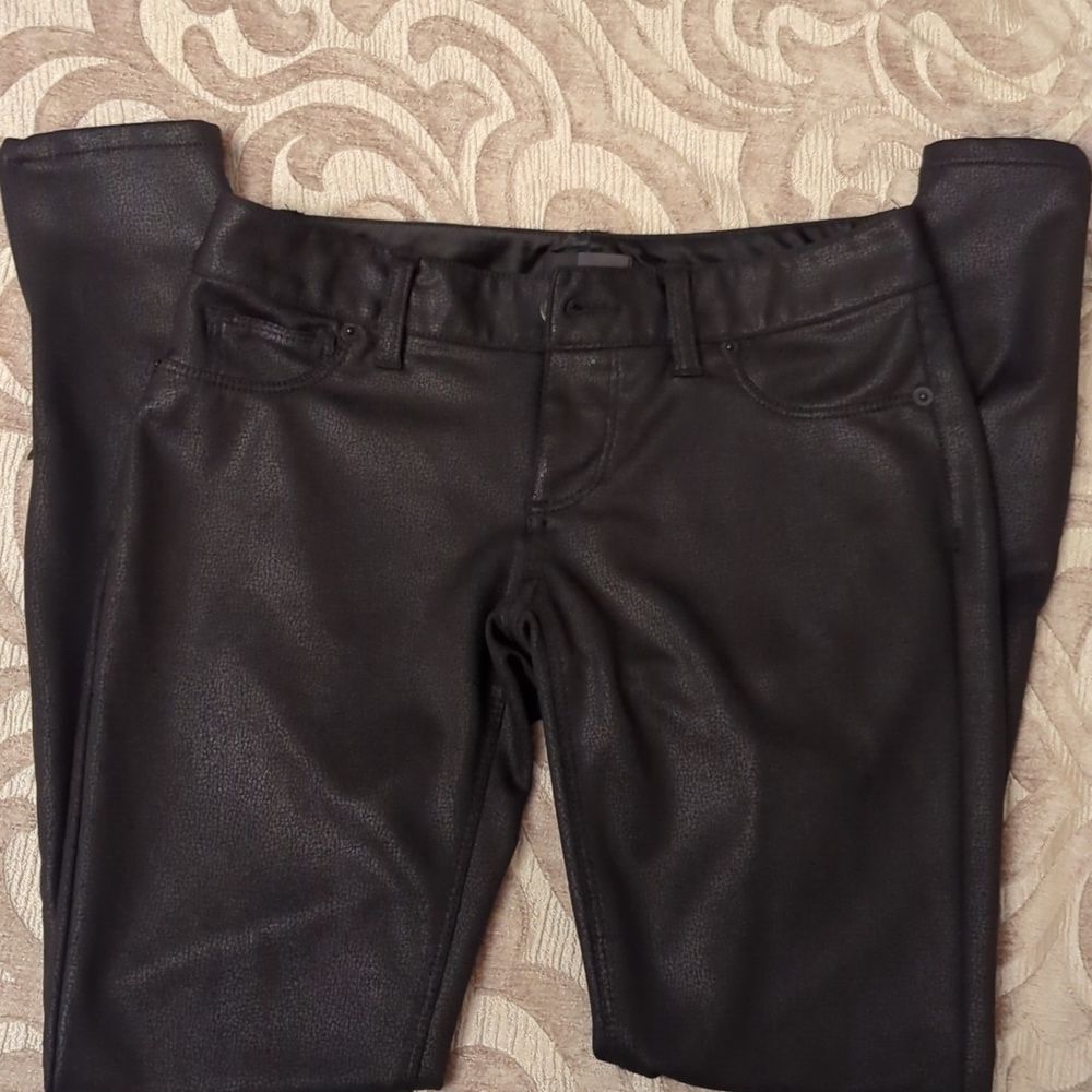 Faux leather jeggings